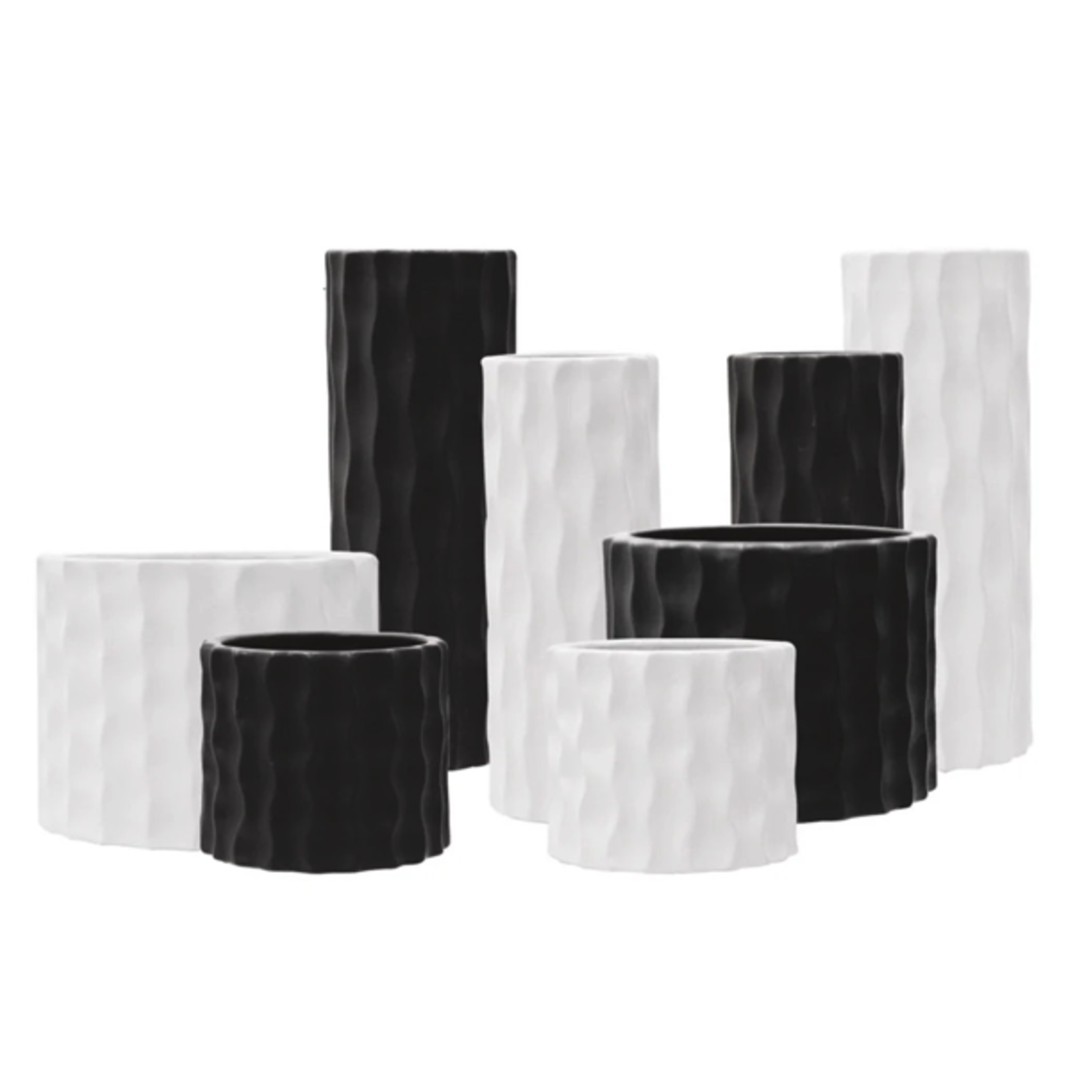 TEXTURED CONTEMORARY CERAMIC CYLINDER