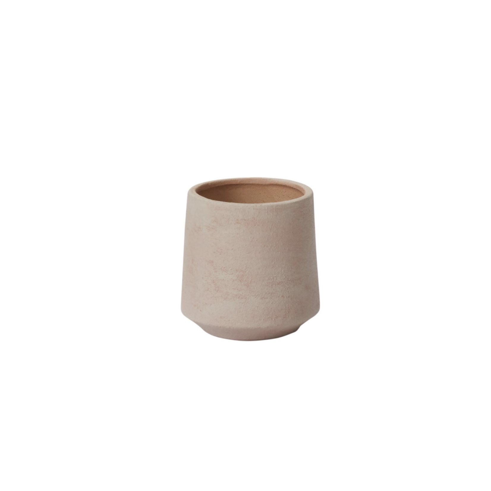4.25”H X 4” LIGHT PINK CERAMIC LUCIANA POT SINGLE