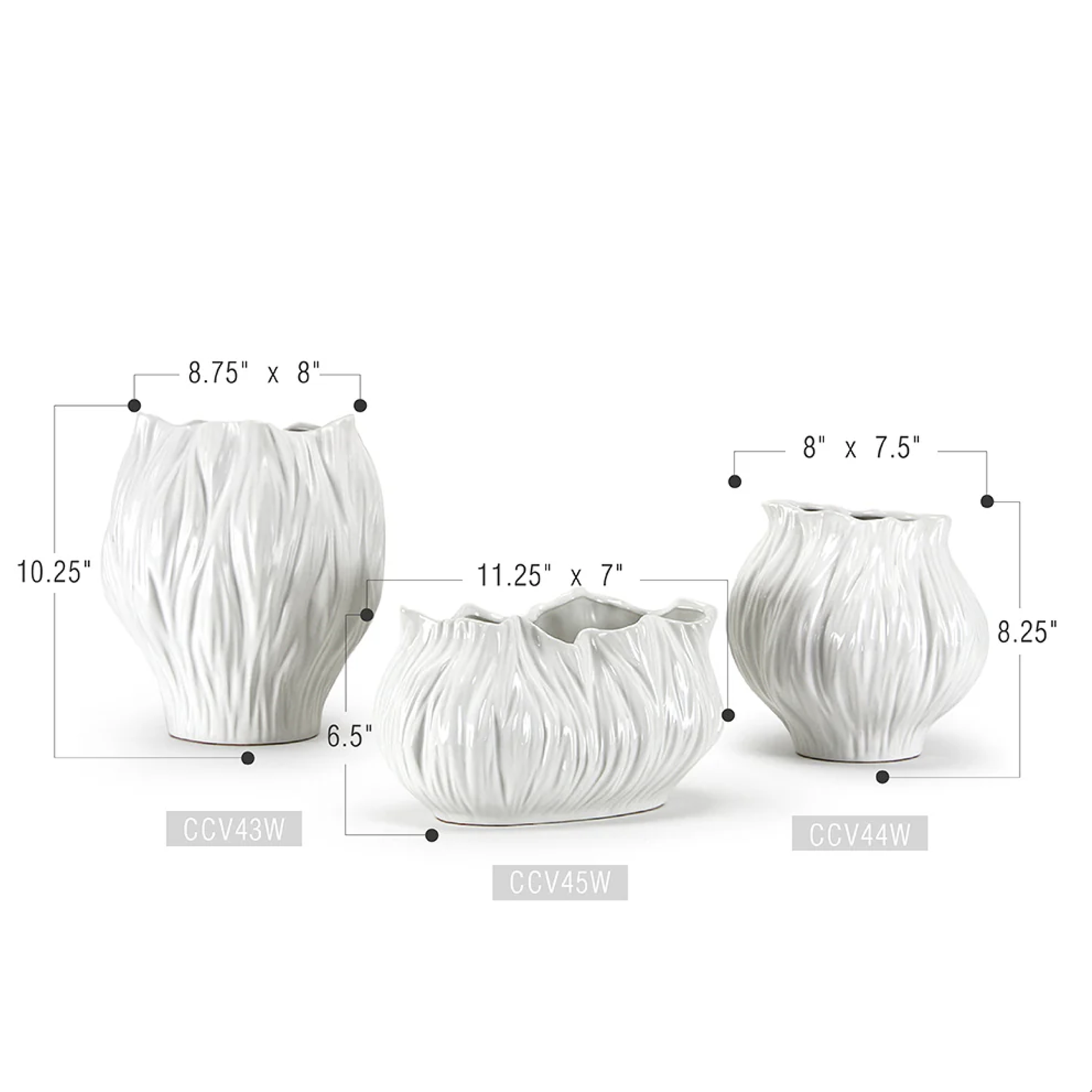 WHITE CERAMIC VERDANT BULB COLLECTION