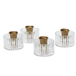 2.25”h x 2.75” GLASS SERENADE CANDLEHOLDER - SET OF 4