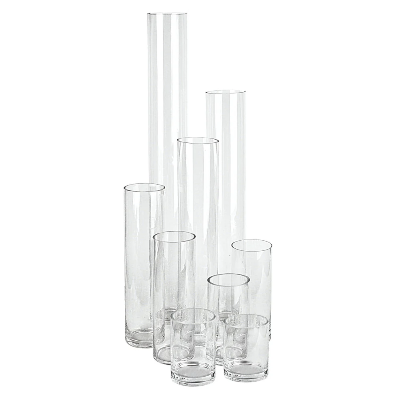 QUALITY WHOLESALE 5" OPEN TALL GLASS CYLINDER