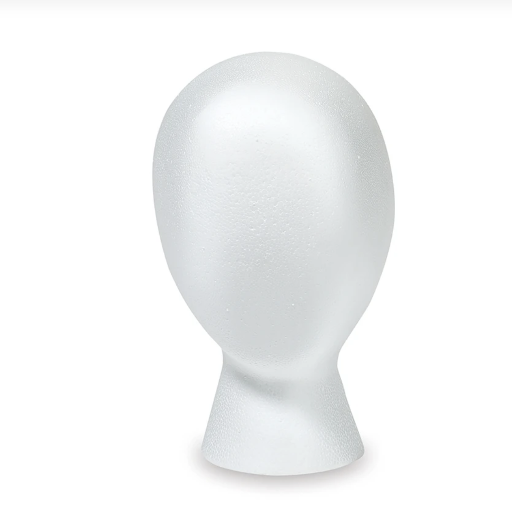 5.75" X 10" X 6.75" STYROFOAM HEAD, FACELESS