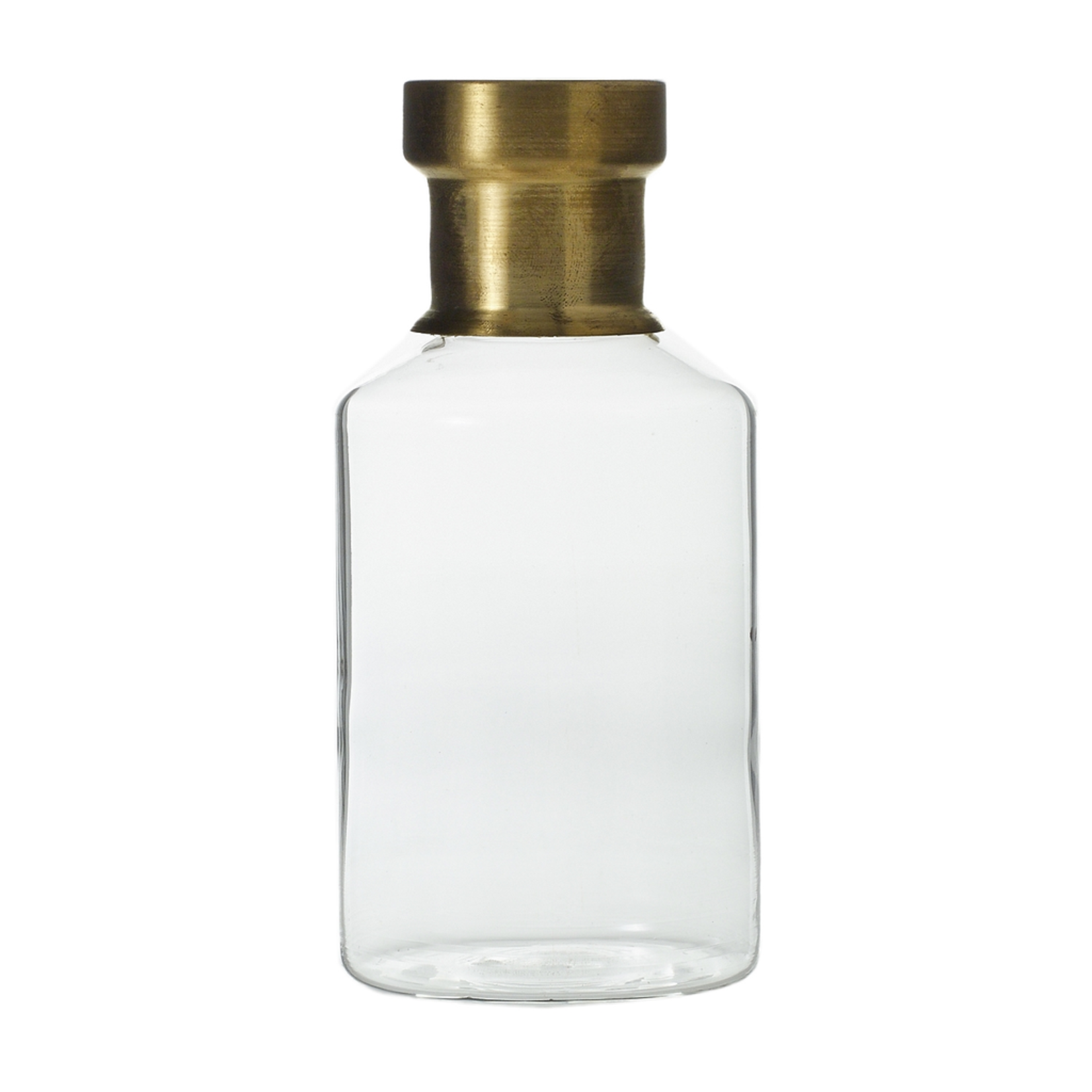 JIMMY BUD VASE GLASS WITH GOLD TOP