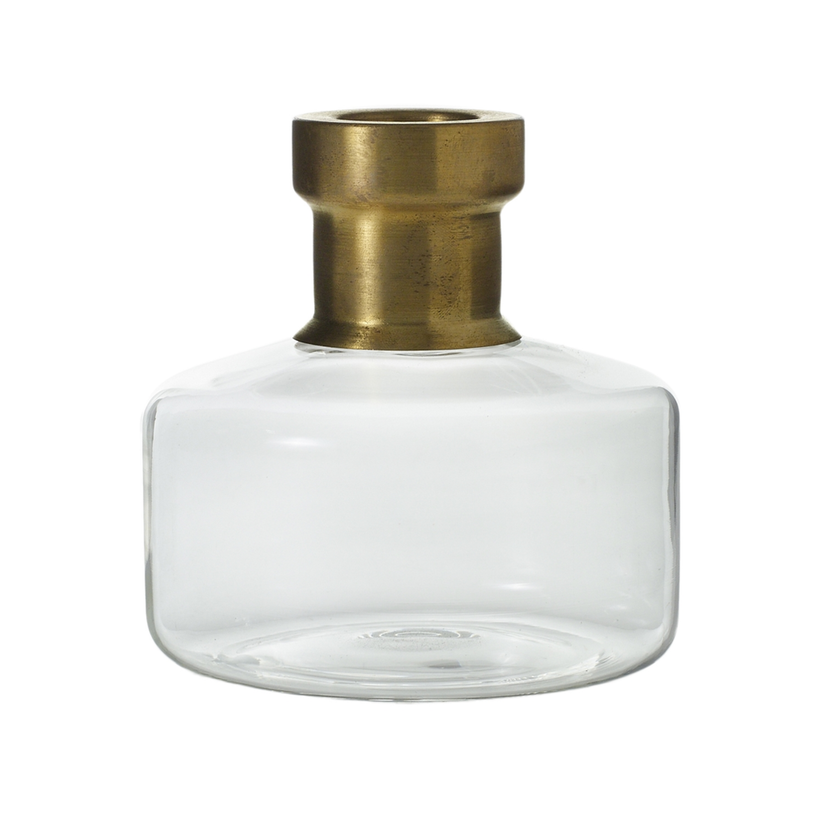 JIMMY BUD VASE GLASS WITH GOLD TOP