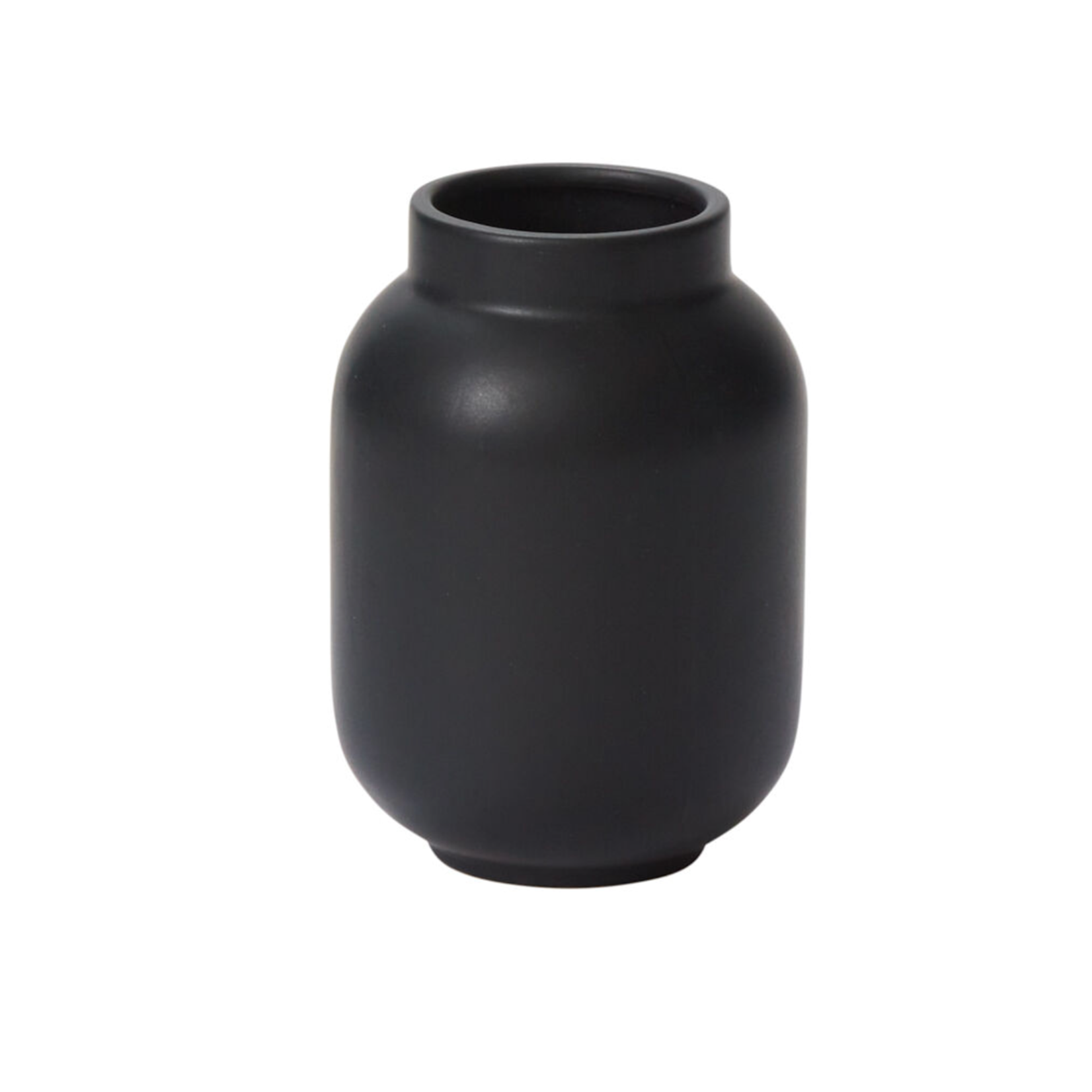 5.75”H X 4” BLACK CERAMIC SUSIE VASE