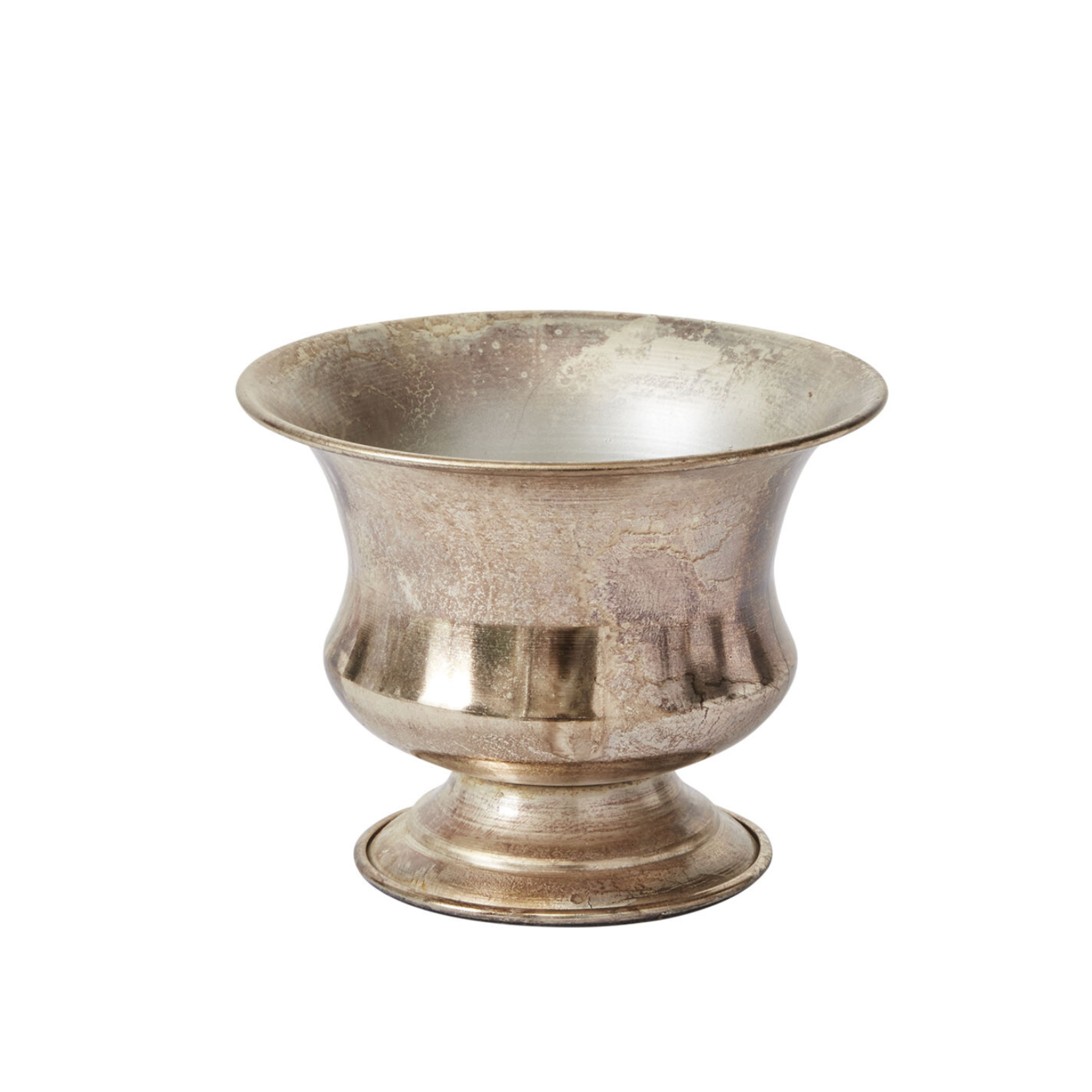 5”H X 6.25” CHAMPAGNE METAL SIDNEY URN (AD)