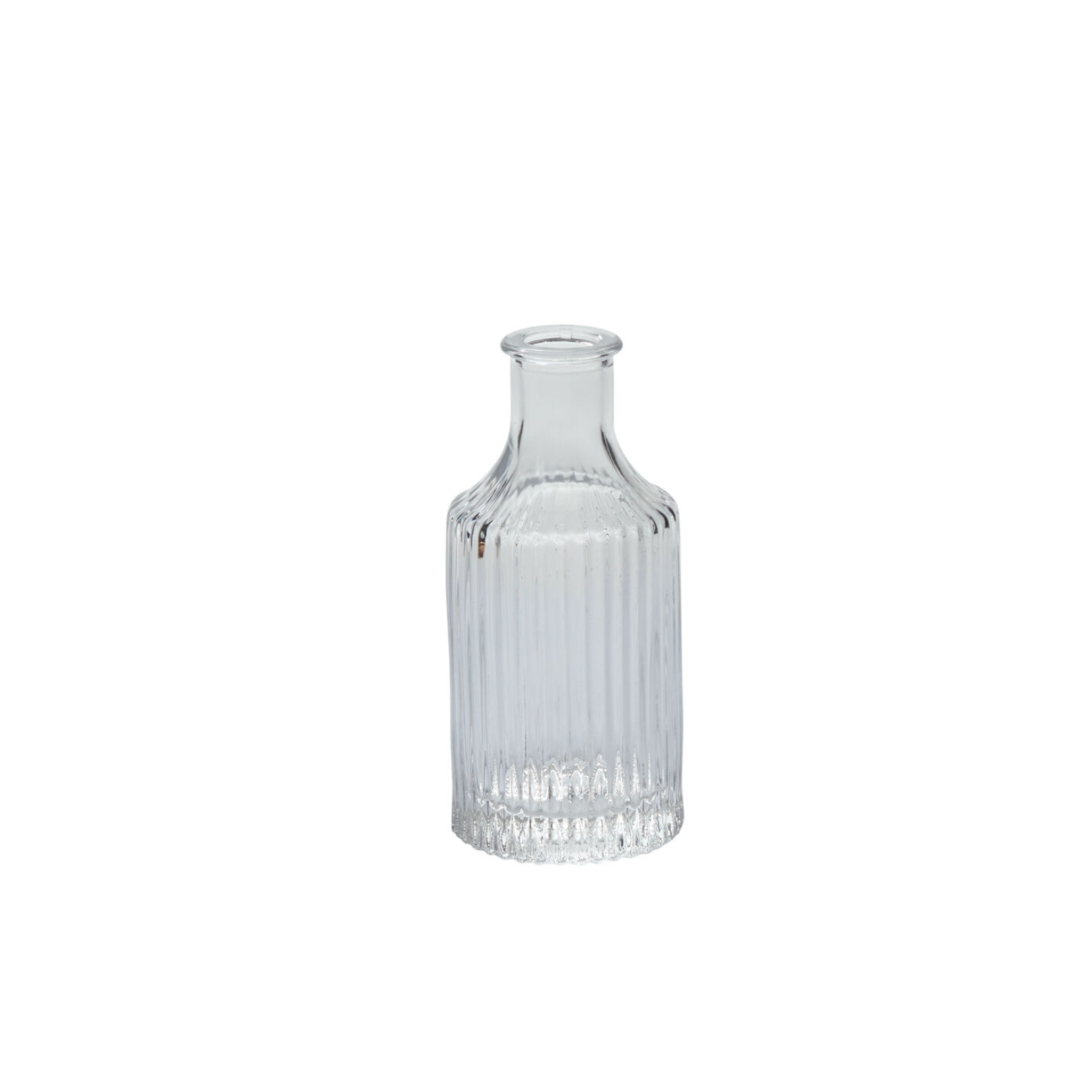 5”H X 2.25” CLEAR GLASS KARINA BUDVASE