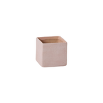 2.75”H X 3” X 3” LIGHT-PINK CERAMIC VINCENT VASE POT