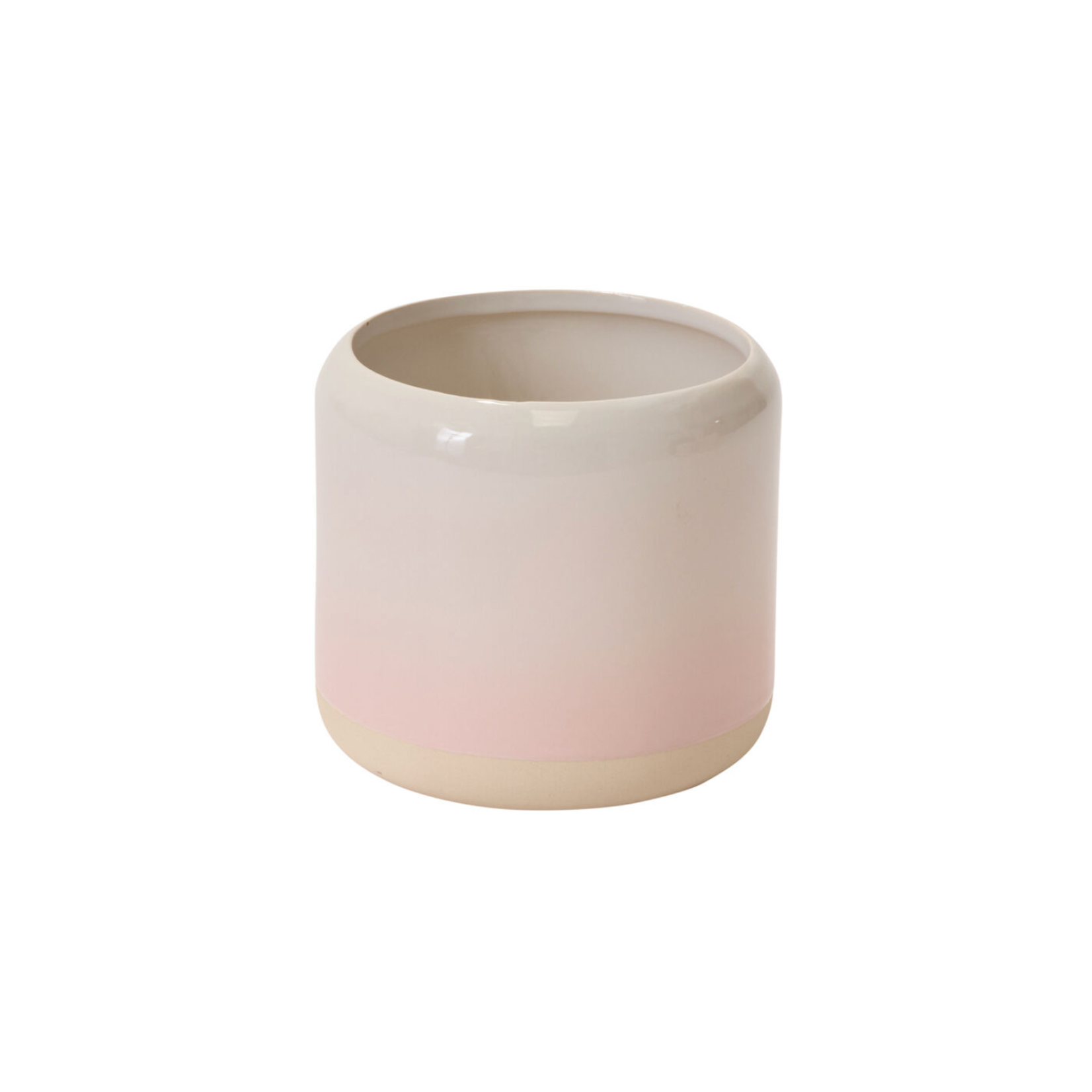 5"H X 5.25" LIGHT-PINK CERAMIC SKYWAY POT