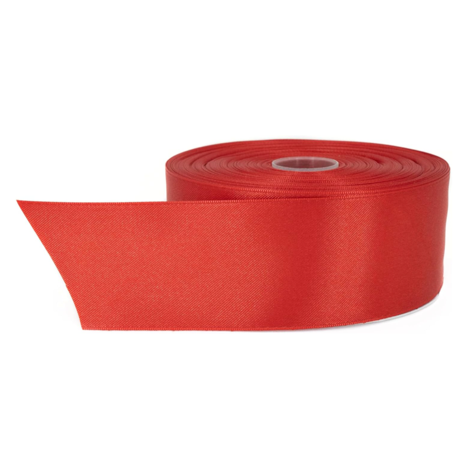 2" RED DOUBLE FACE RED RIBBON, 50 YDS, NO DISCOUNT