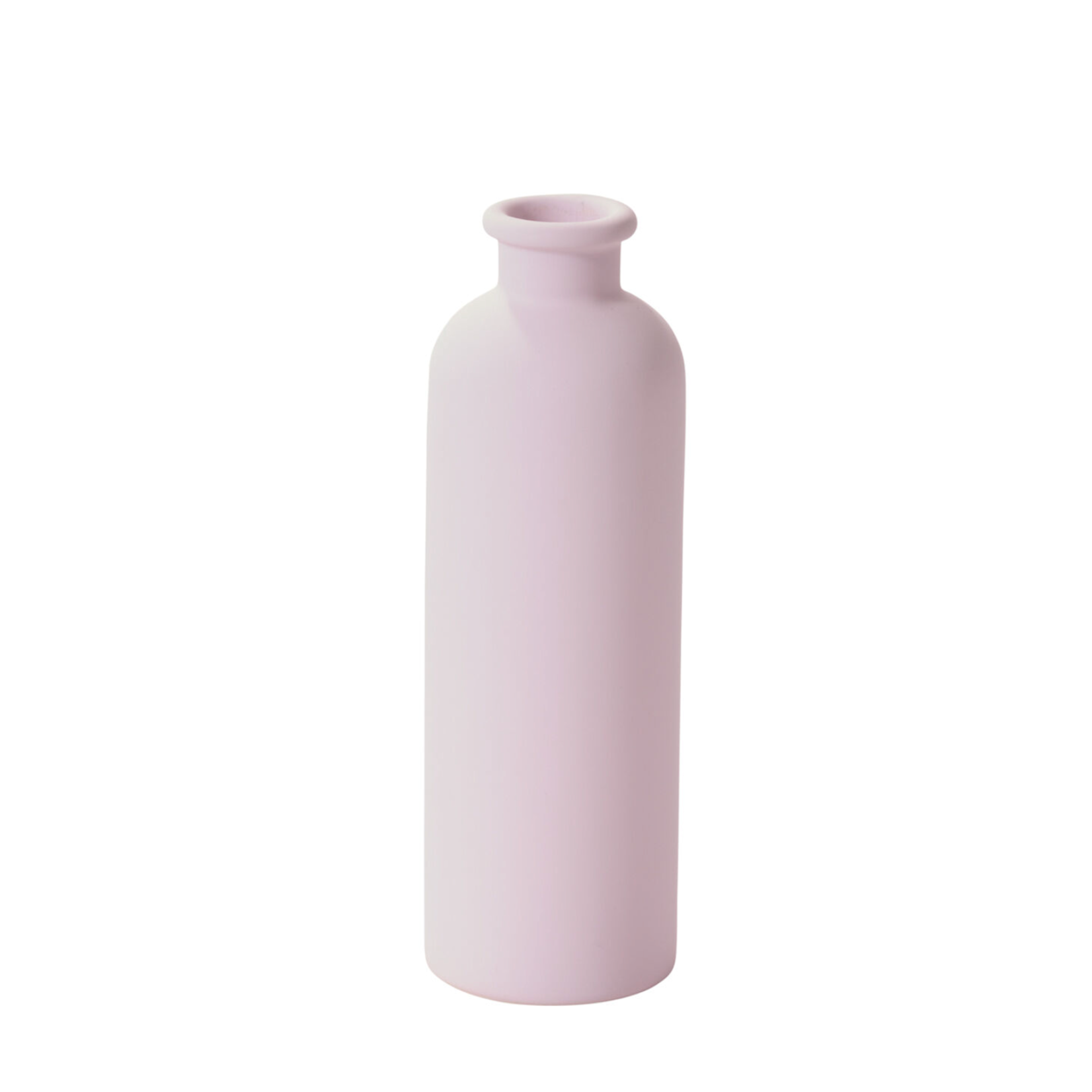 7.25”H X 2.25” LIGHT PINK CERAMIC GLADIOLUS BUDVASE