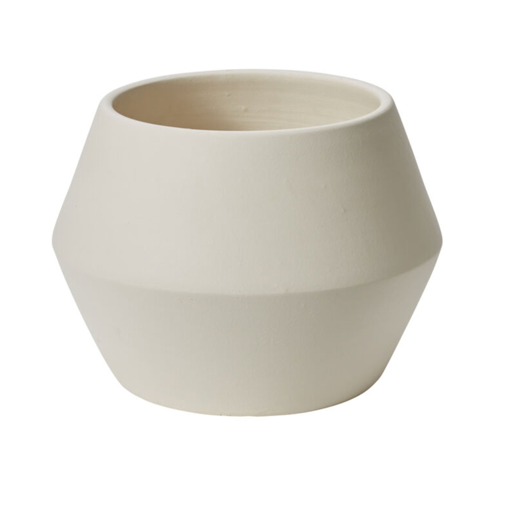 10”H X 13” WHITE CERAMIC HYDRA POT