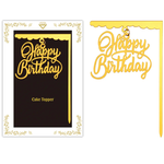 GOLD HAPPY BIRTHDAY CAKE TOPPER