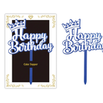 ROYAL BLUE HAPPY BIRTHDAY CAKE TOPPER