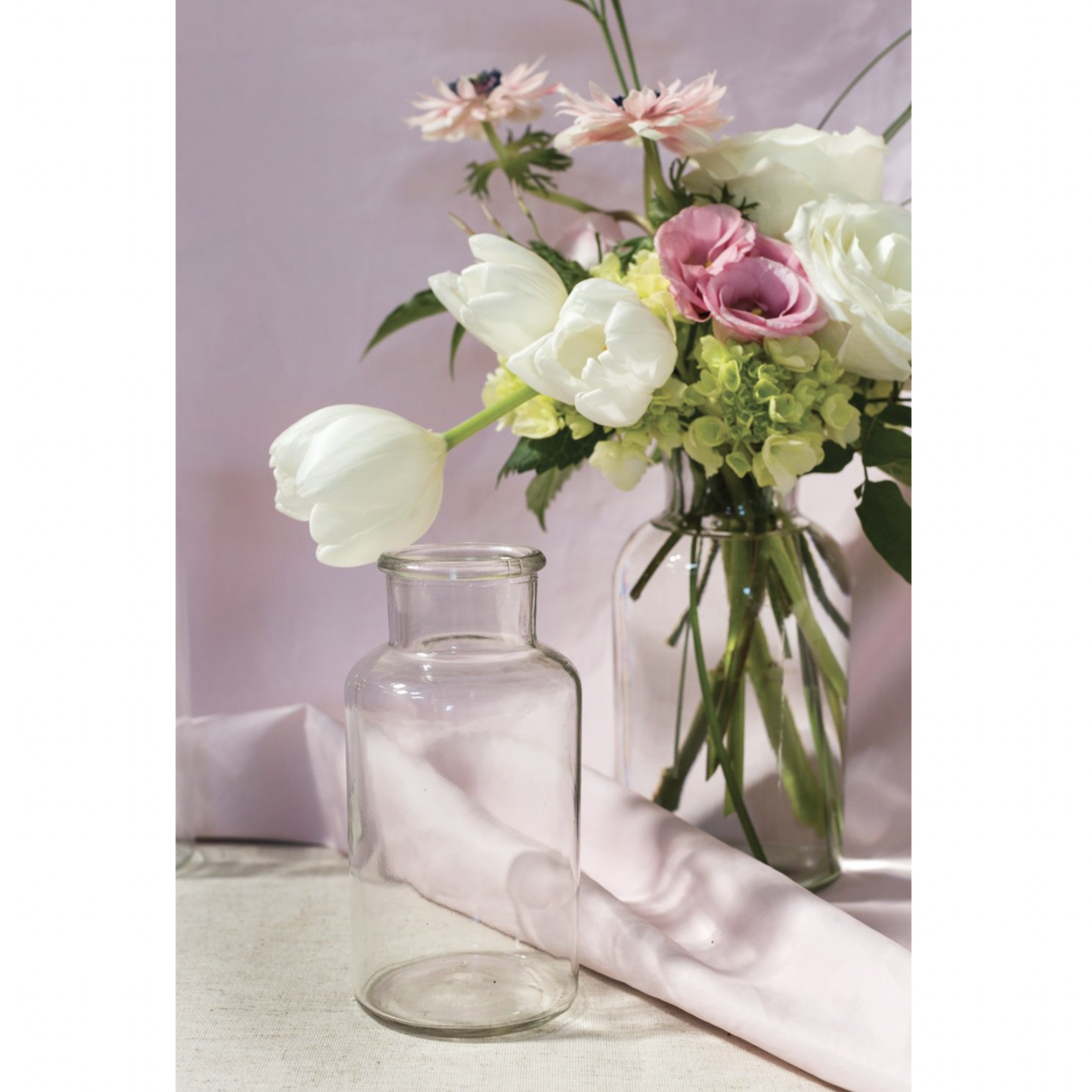 GLASS BILLIE BOTTLE BUDVASE