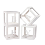 4 PIECE WHITE  BALLOON BLOCK ND