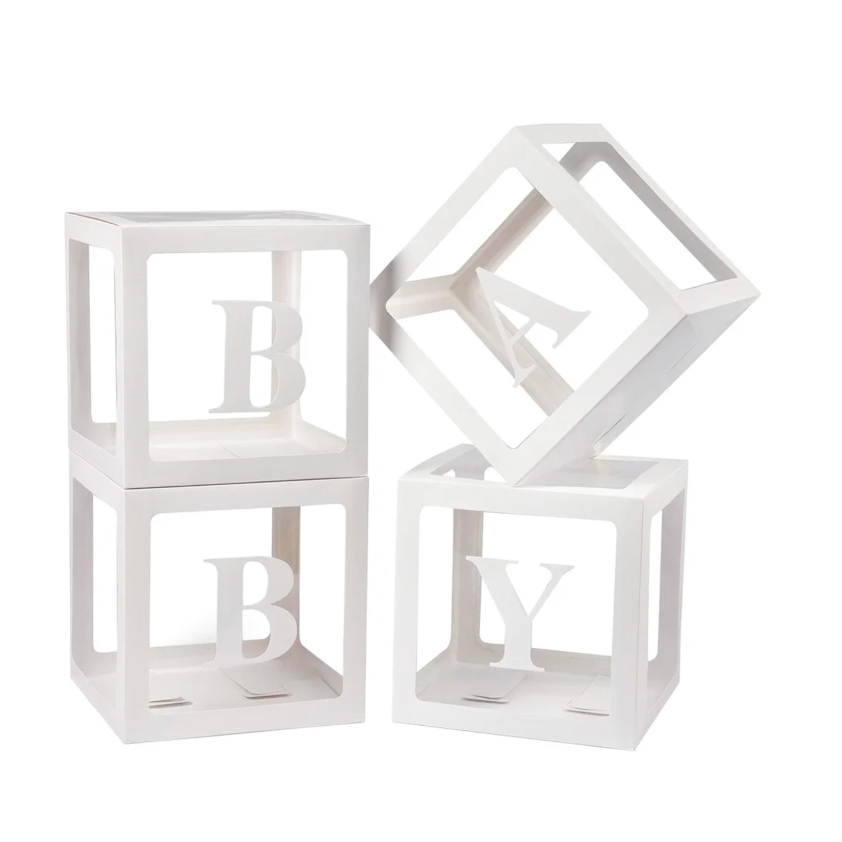 4 PIECE WHITE  BALLOON BLOCK ND