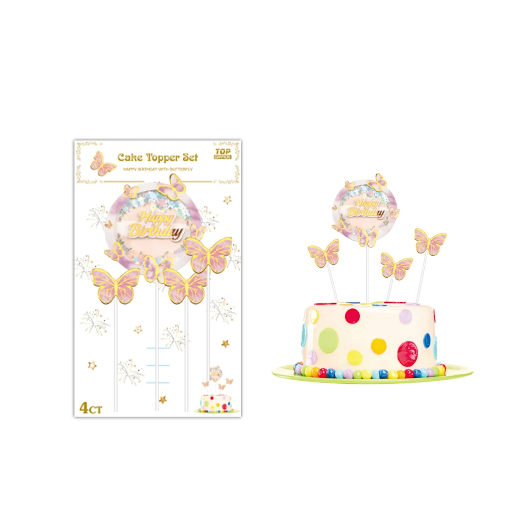 BUTTERFLY CAKE TOPPER 6 PCS