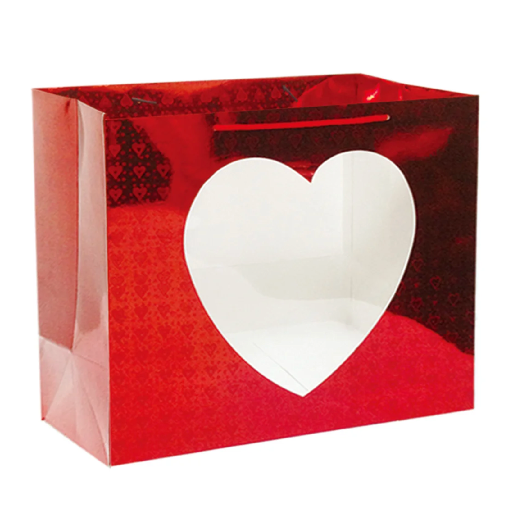 13" X 12" HEART WINDOW BAG