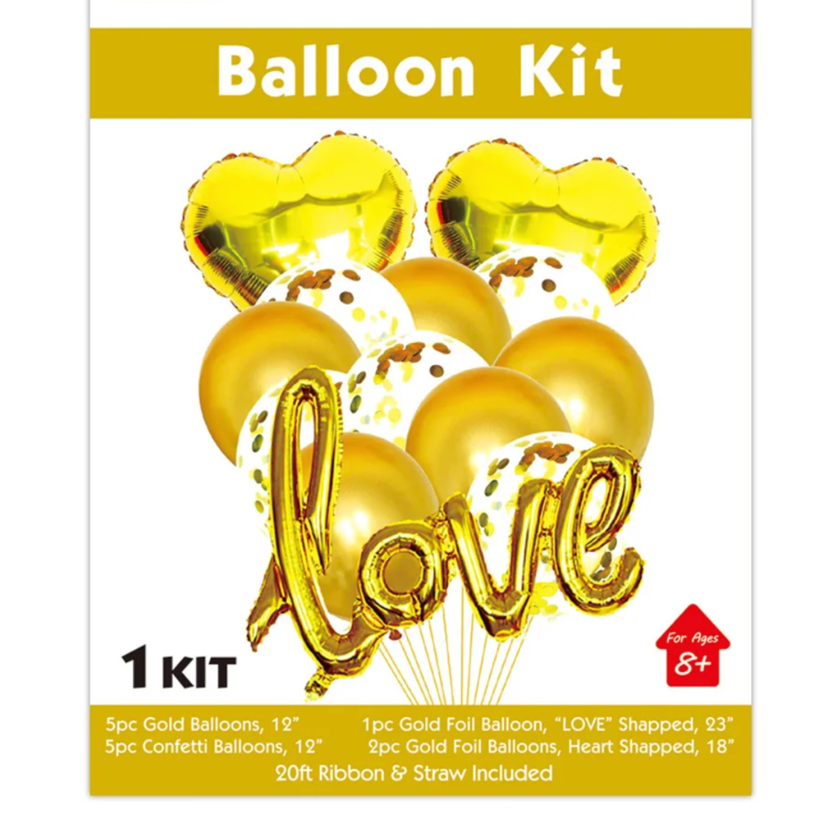 13 PIECE "LOVE" BALLOON KIT, NO DISCOUNT