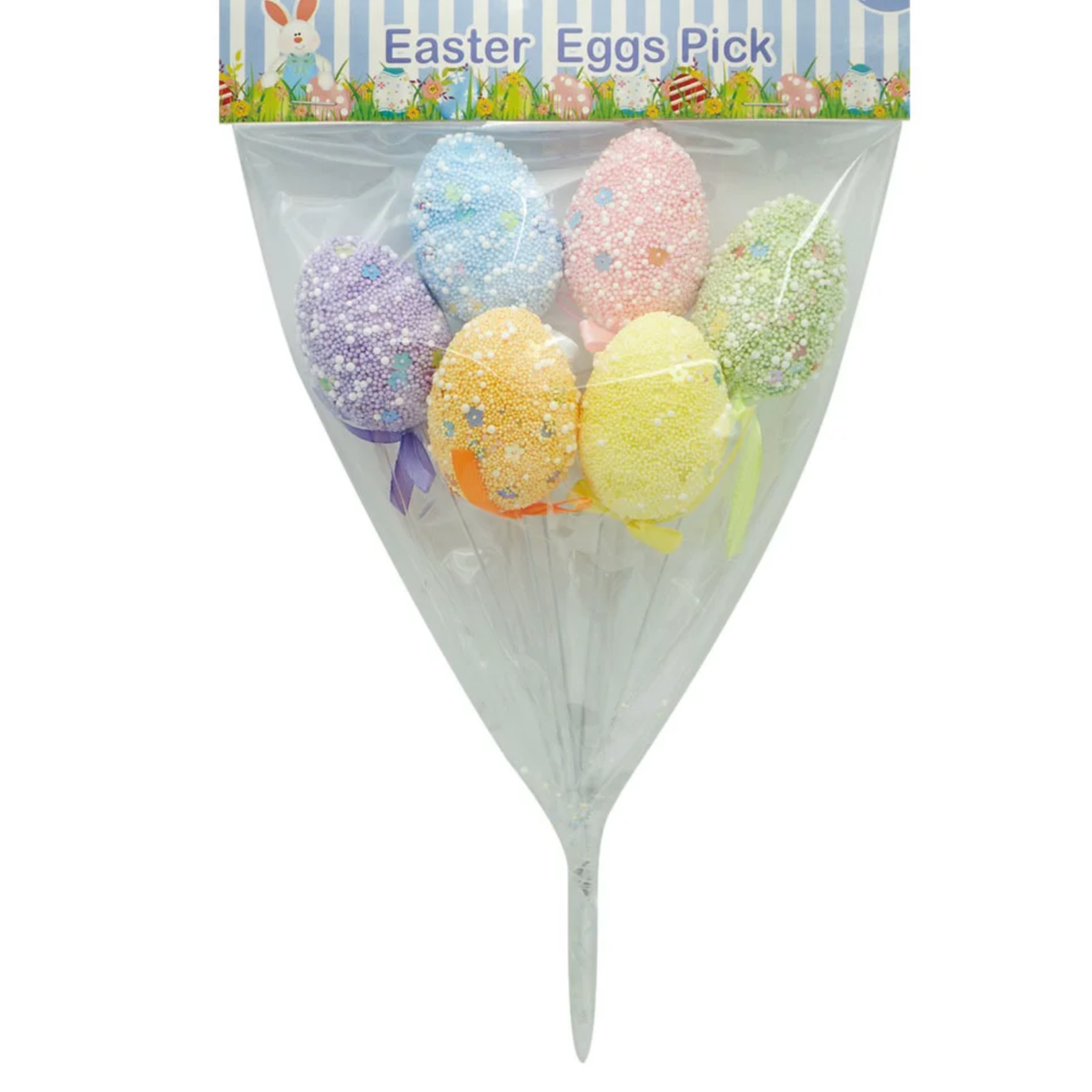 6 COUNT EASTER FOAM EGGS, PICKED, N D