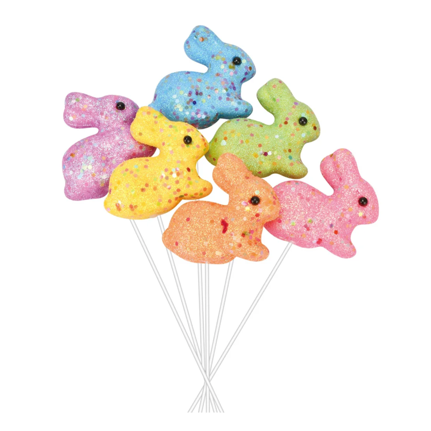 6 COUNT FOAMY BUNNY PICKS, NO DISCOUNTS