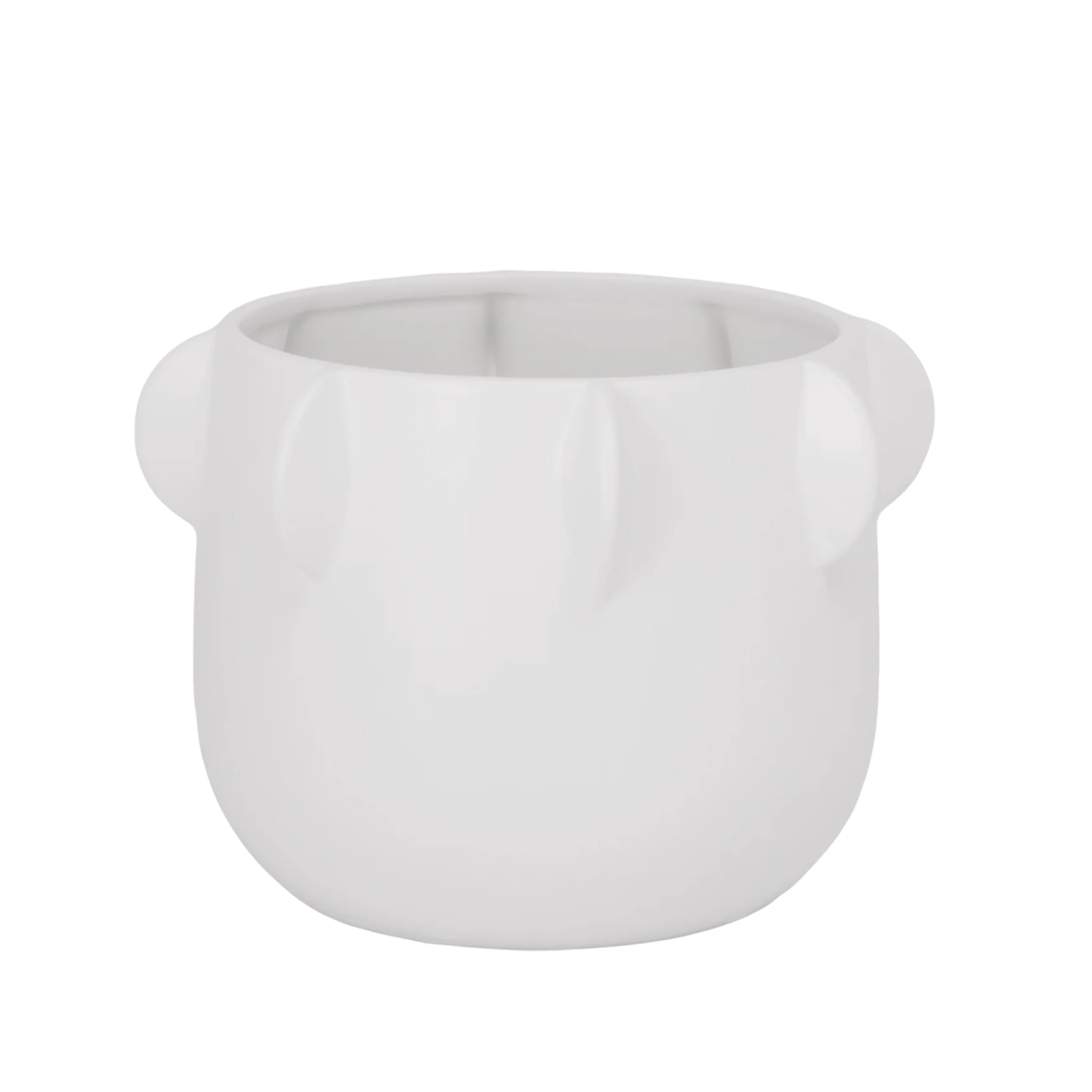 5.75"H X 7.5” MATTE WHITE CERAMIC DOLOMOTE