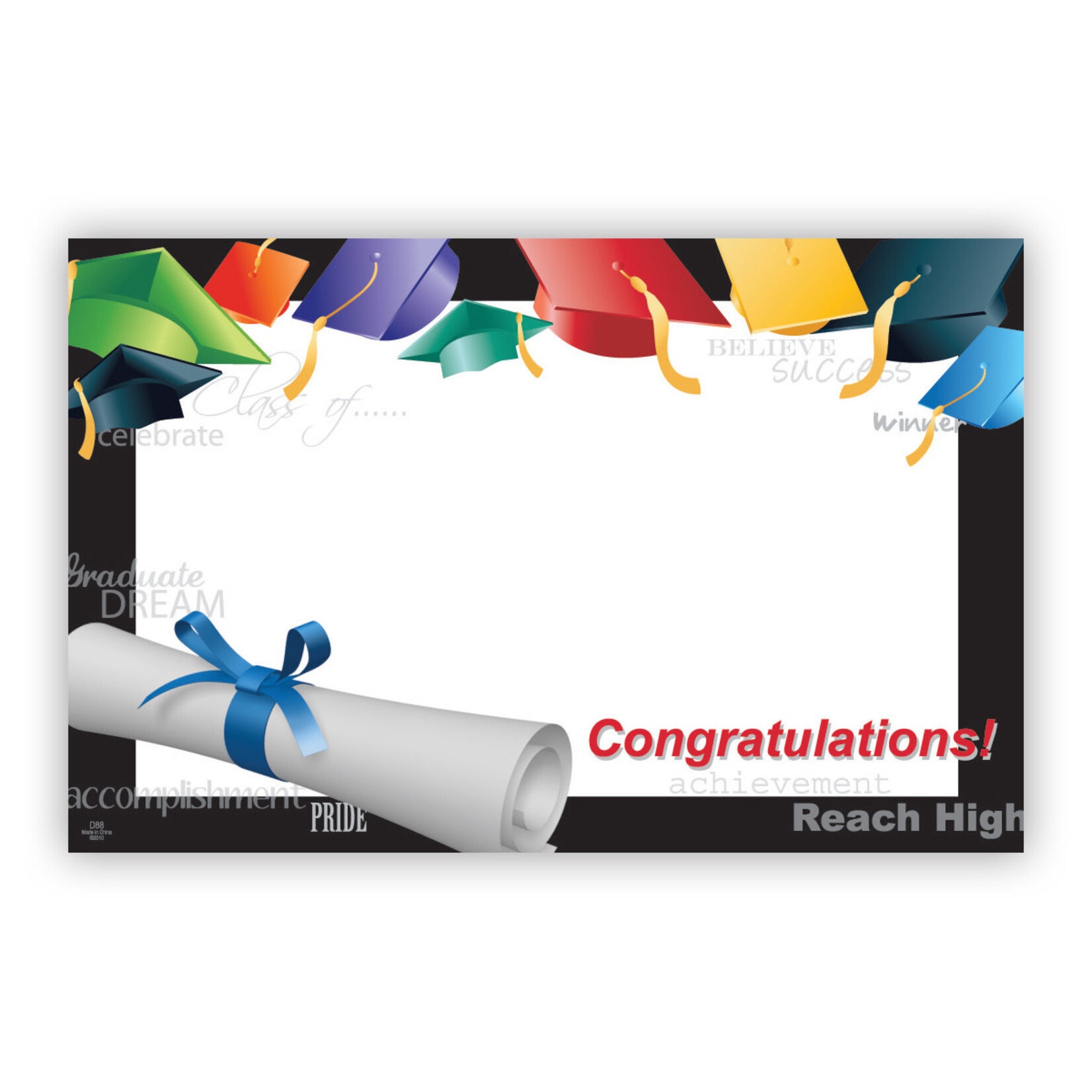 “CONGRATS” diploma/grad caps