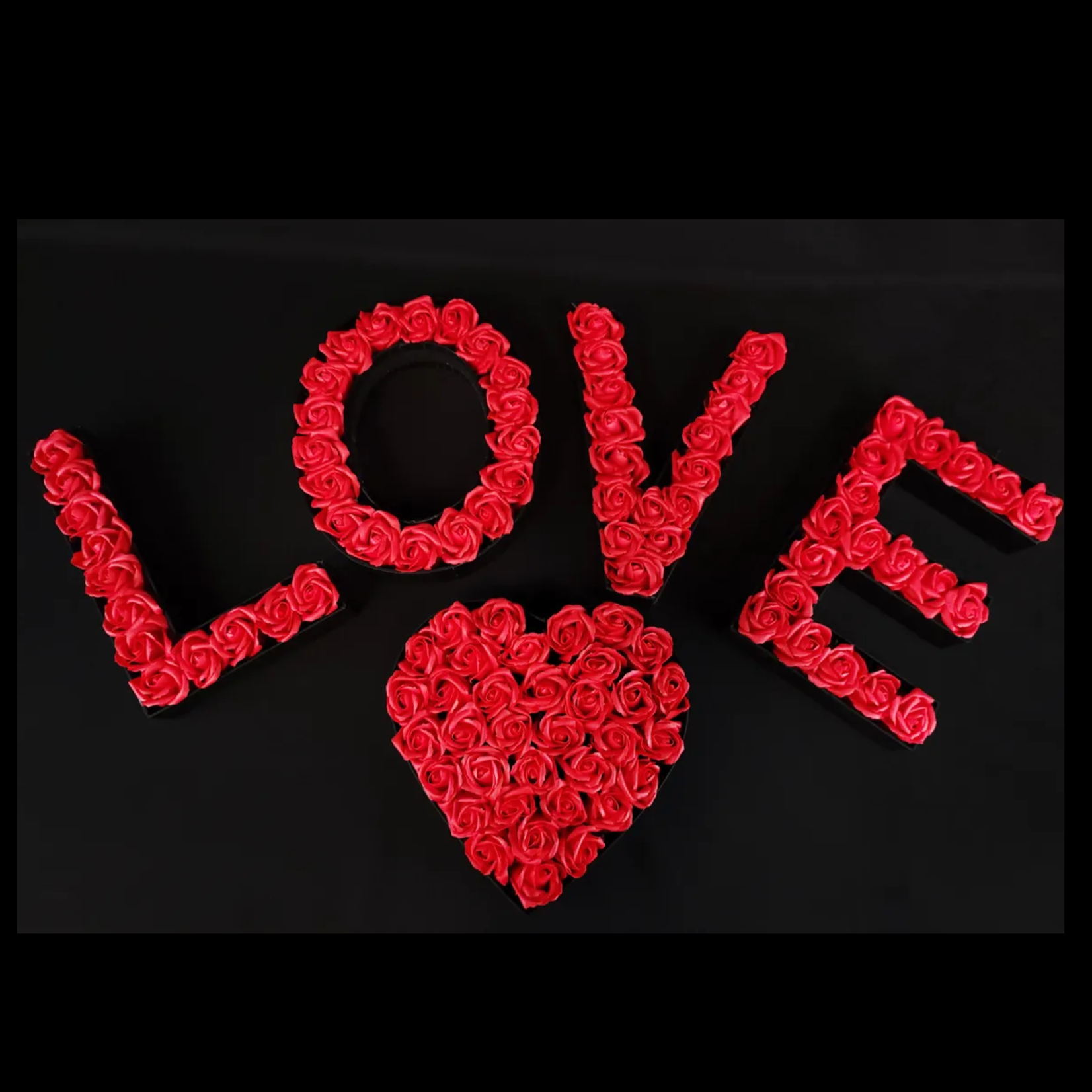 "LOVE"  LETTERS, RED, N.D. (FLOWERS SOLD SEPARATELY)