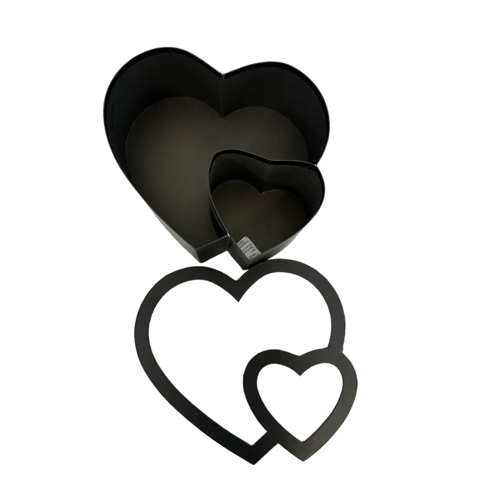 BLACK DOUBLE HEART BOX WITH LID, reg $12.99