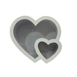 WHITE DOUBLE HEART BOX WITH LID, REG $12.99 (NO FURTHER DISCOUNT)