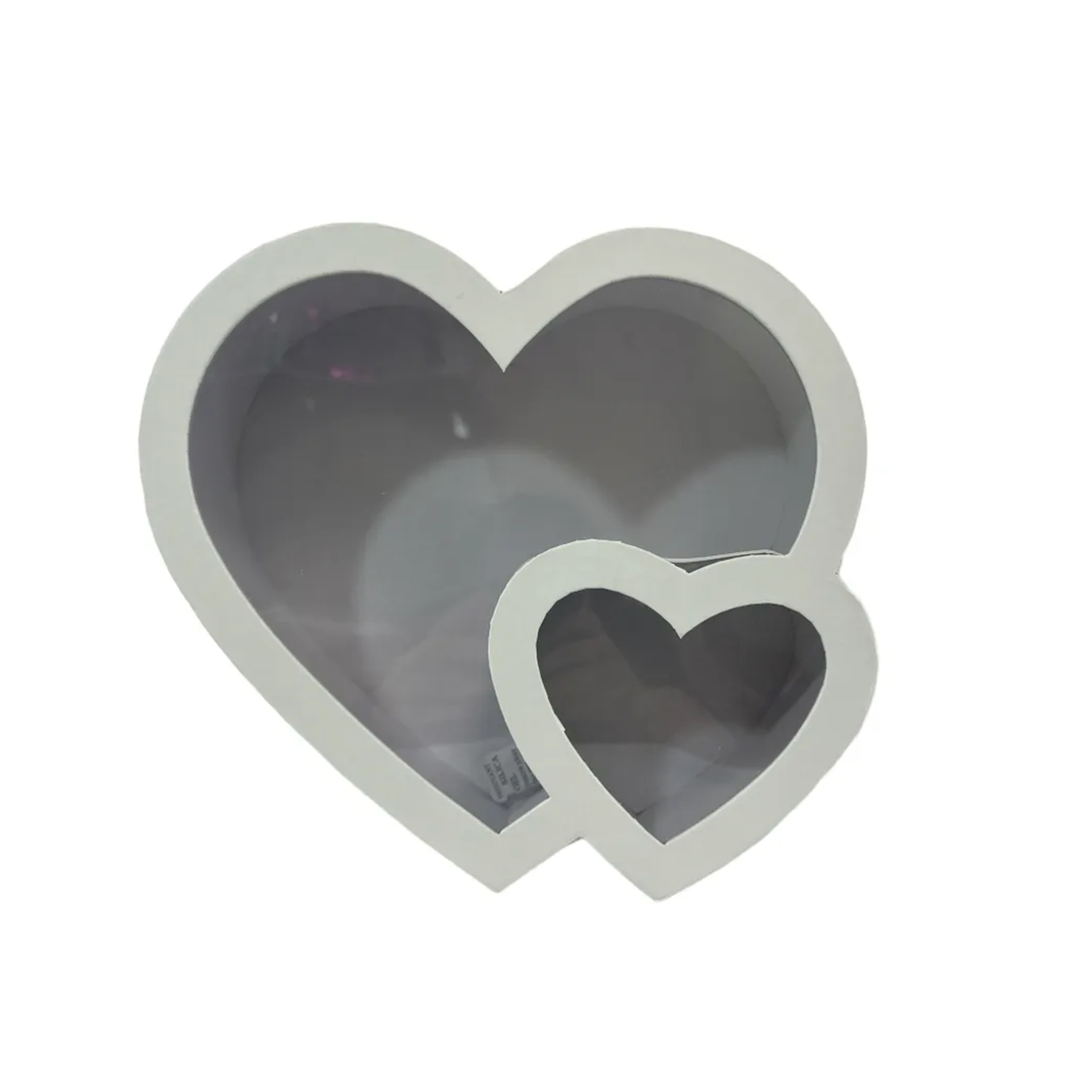 WHITE DOUBLE HEART BOX WITH LID, REG $12.99 (NO FURTHER DISCOUNT)