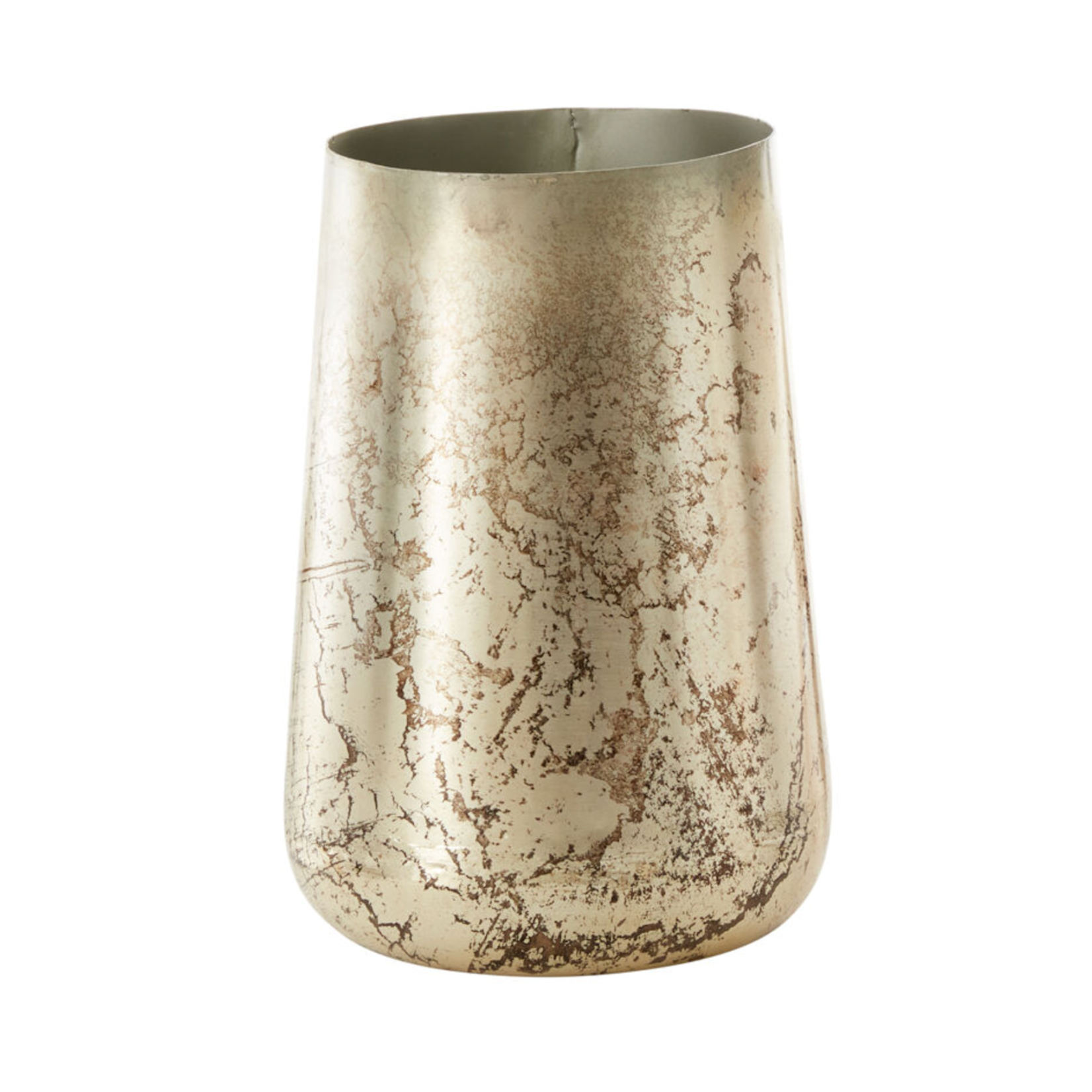 8.5”h x 6” SILVER METAL NORWICH VASE