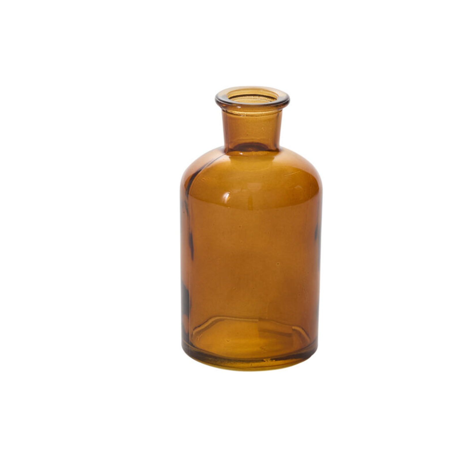 AMBER GLASS BILLIE BOTTLE BUDVASE 4.75"H X 2.5"
