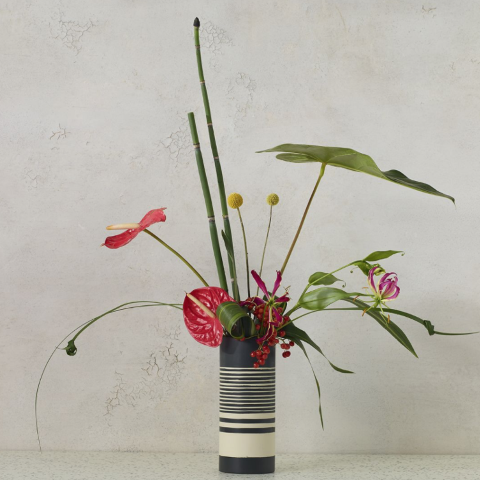 8.5”H X 3.5” BLACK SINCLAIR CERAMIC VASE COLLECTION (AD)