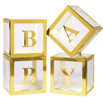 4 PIECE BALLOON BLOCK BOX,  GOLD ND