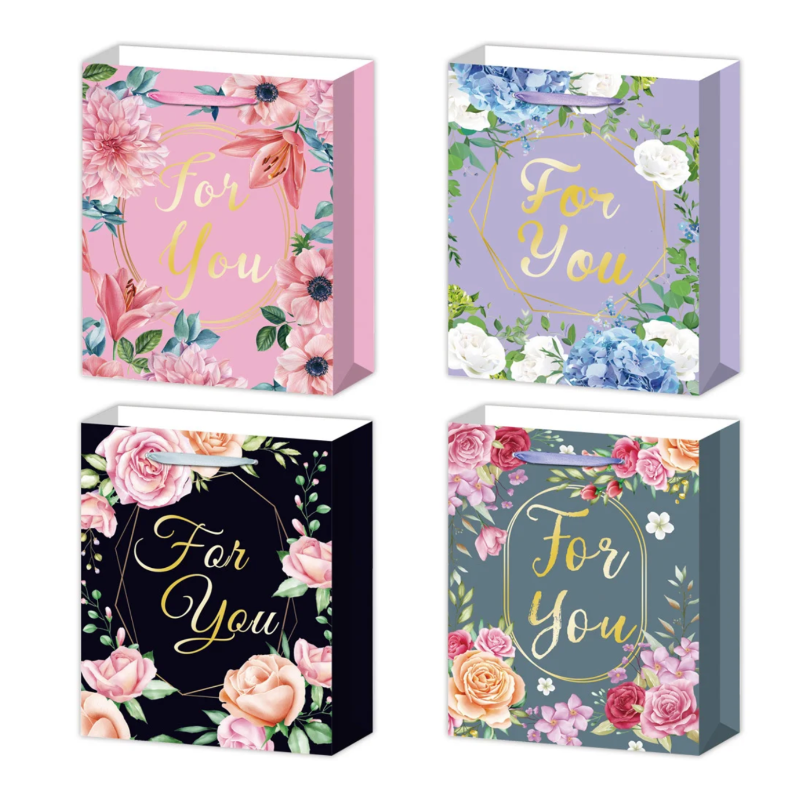 7.5" X 9" "FOR YOU)" GIFT BAG, ND (price per each, box has assortment)
