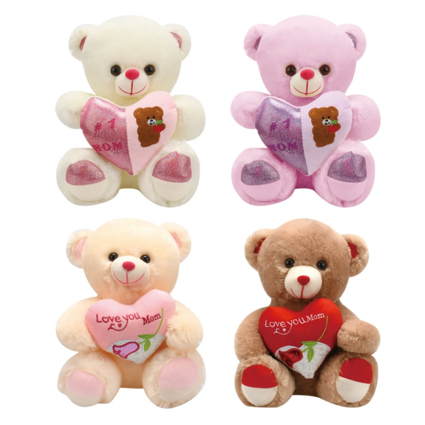 10" PLUSH BEAR, "LOVE YOU MOM"