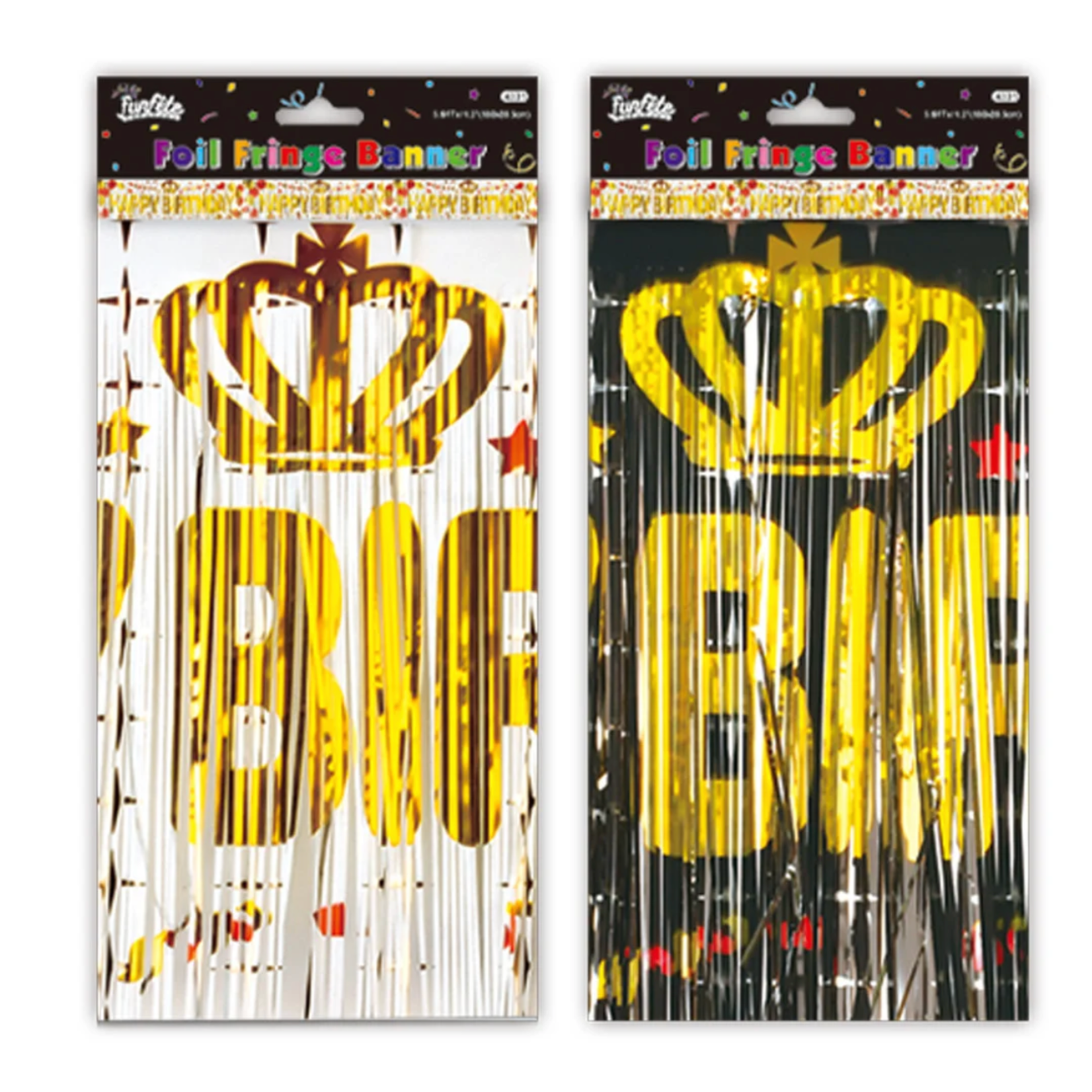 38" X 35" BIRTHDAY  FRINGE BANNER N D (price per each, box has assortment)