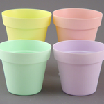 6.5"h x 7"d  Pot Cover SOFT TONE(60) assorted colors per box