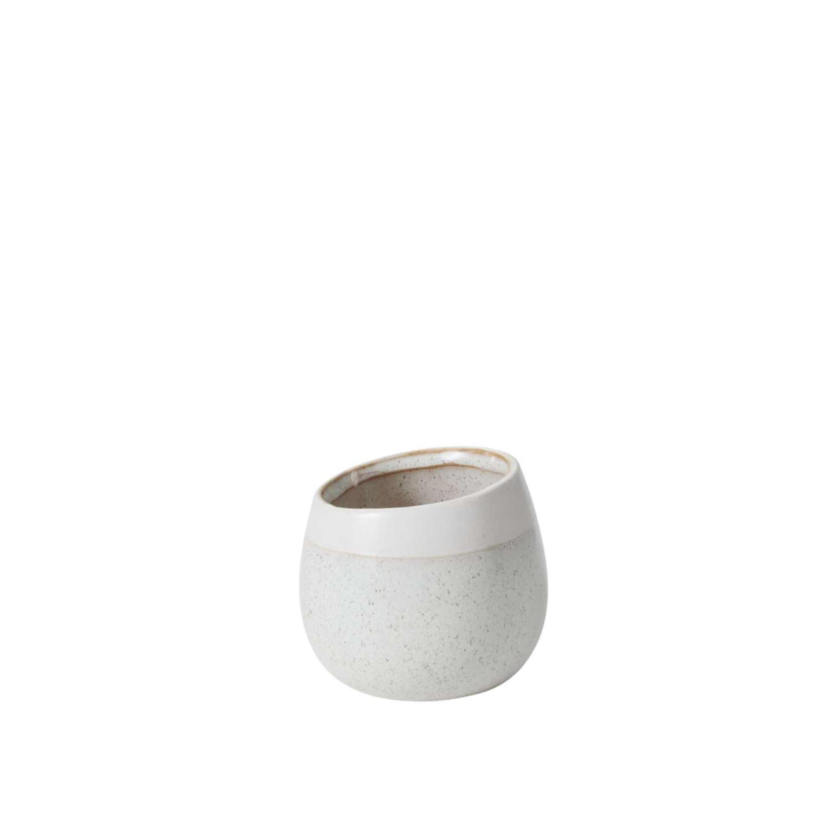 3.25”H X 3” OFF-WHITE CERAMIC CHOICE POT