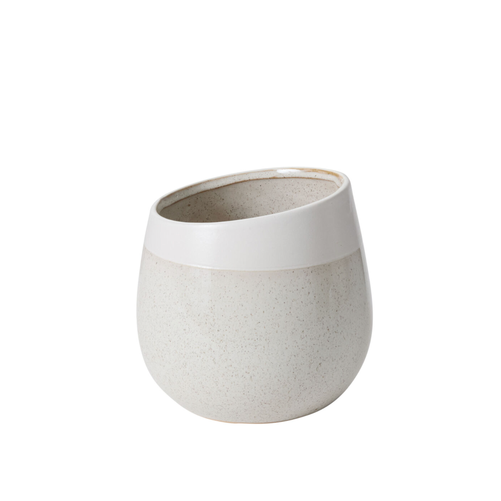 5.75”H X 5.5” OFF-WHITE CERAMIC CHOICE POT