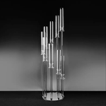 QUALITY WHOLESALE 52”H X 12” CRYSTAL CLUSTER CANDELABRA WITH 9 ARMS/HEADS