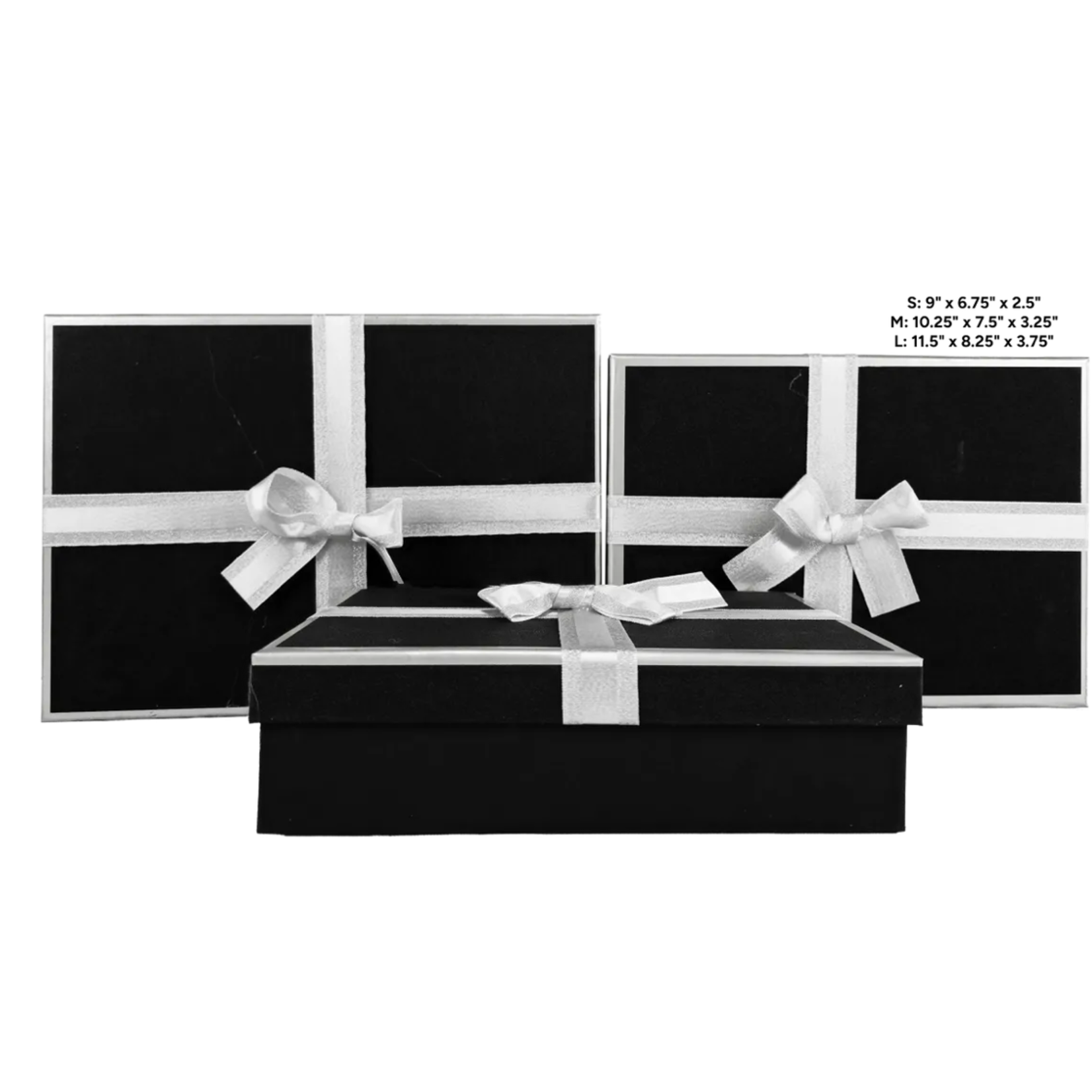 RECTANGULAR GIFT BOX W BOW, LARGE,  ND
