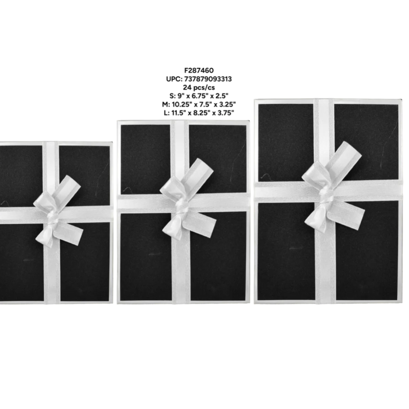 RECTANGULAR GIFT BOX W BOW, LARGE,  ND