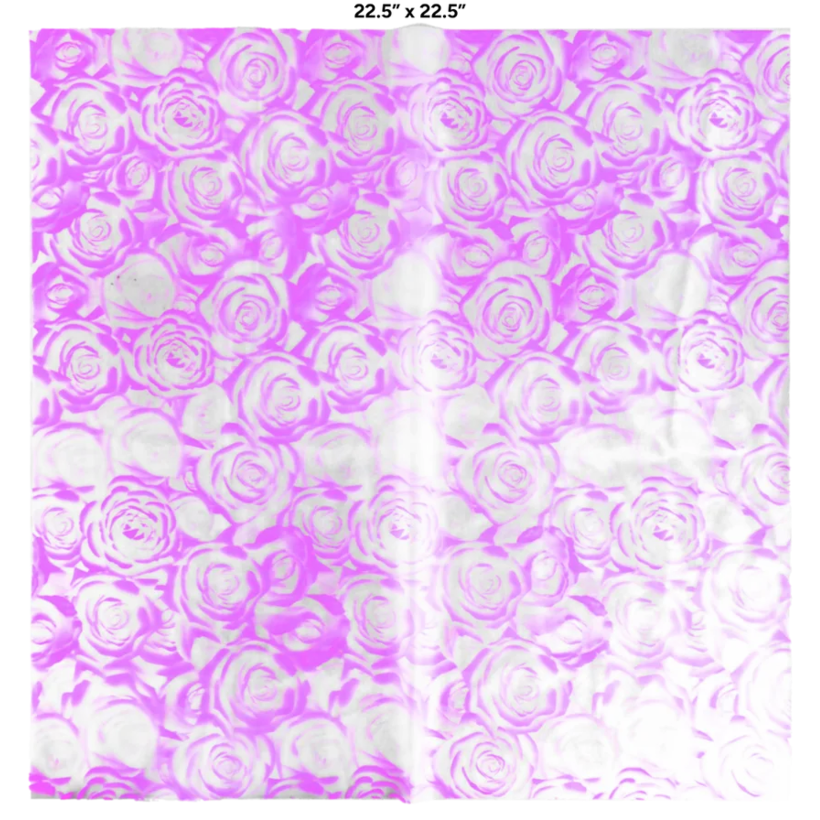 22.5" x 22.5" PURPLE ROSE SEE THROUGH FLOWER PAPER  20pk, ND