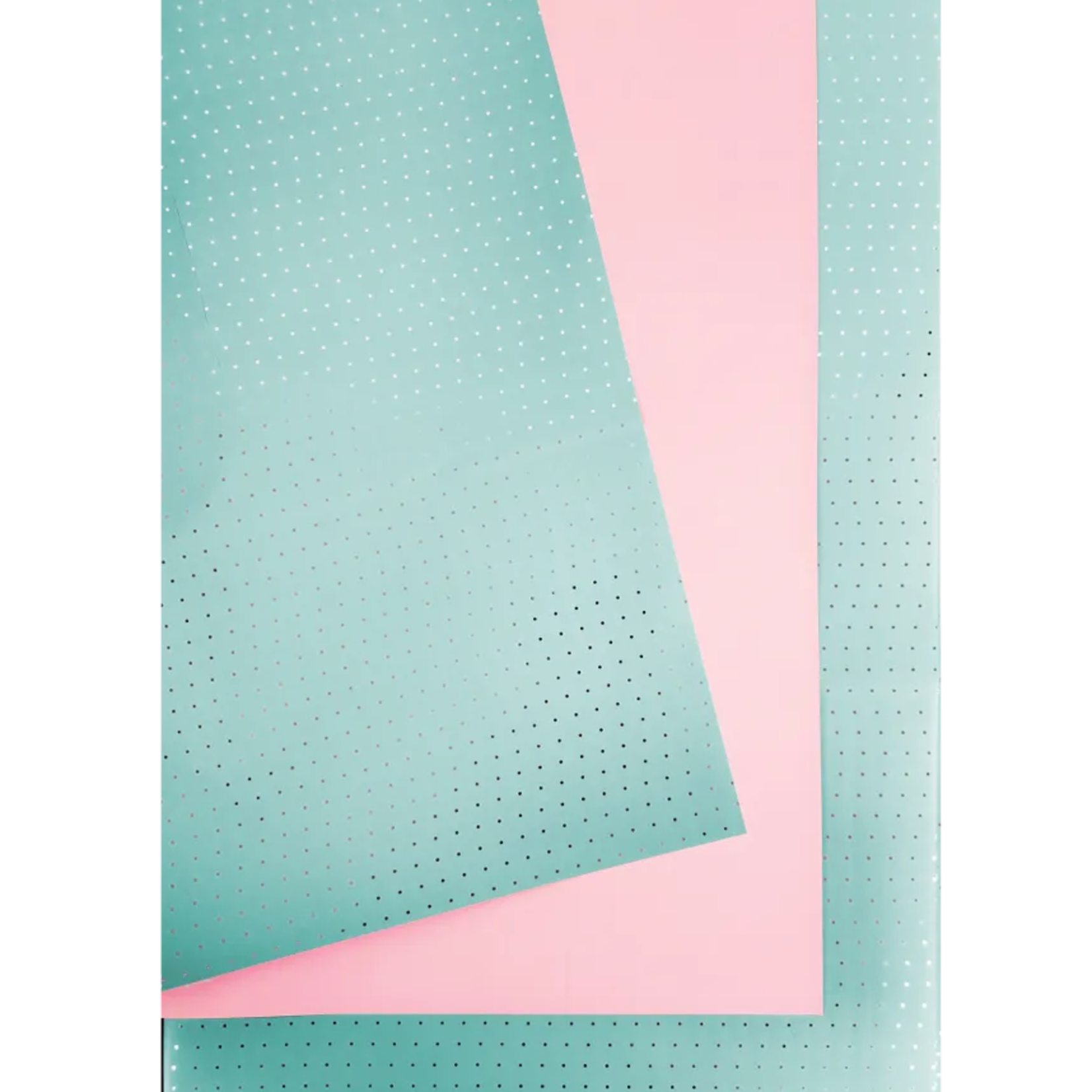 22.5" x 22.5" BABY BLUE W POLKA DOT FLOWER PAPER 20pk, ND