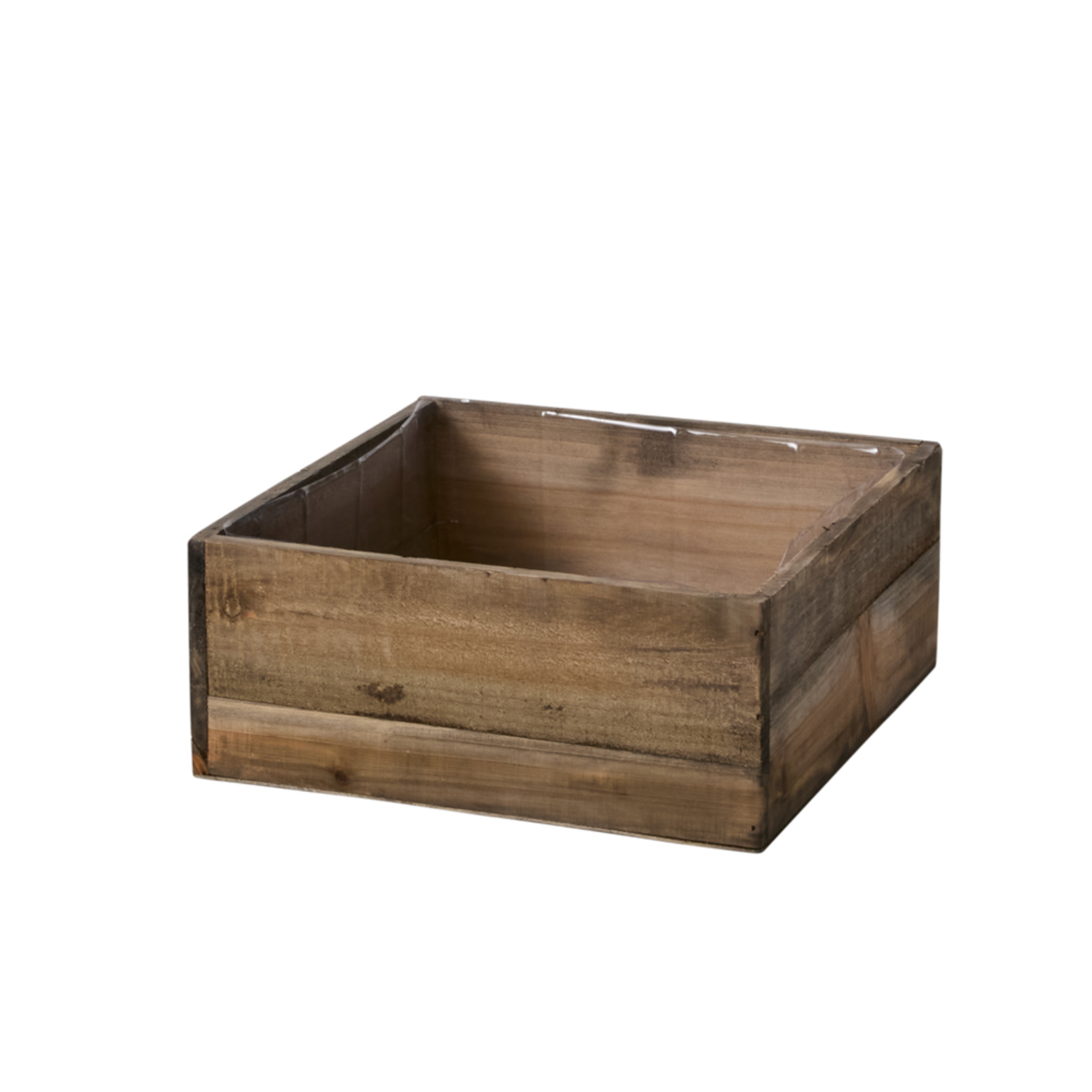 4”H X 9.25” X 9.25” NATURAL WOODLAND PLANTER