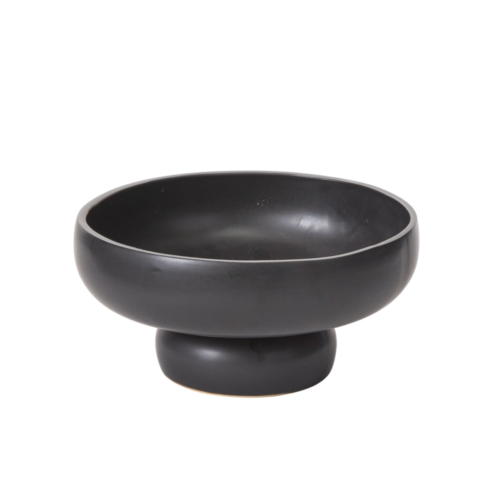 3.75"H X 7.75" BLACK CERAMIC NIGHTINGALE COMPOTE 97316