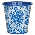 4.75" X 4.75" ROUND DELFT METAL CONTAINER  ND